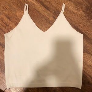 Women’s cropped white tank